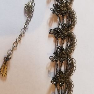 free people dark gold fabric choker